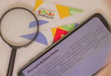 Mensagem do Bolsa Família bloqueado.